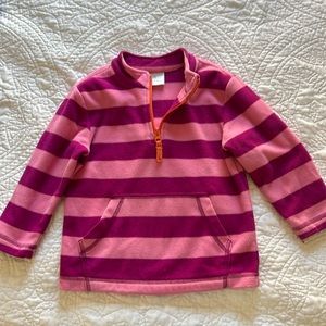 Hanna Andersson Pink Striped Fleece